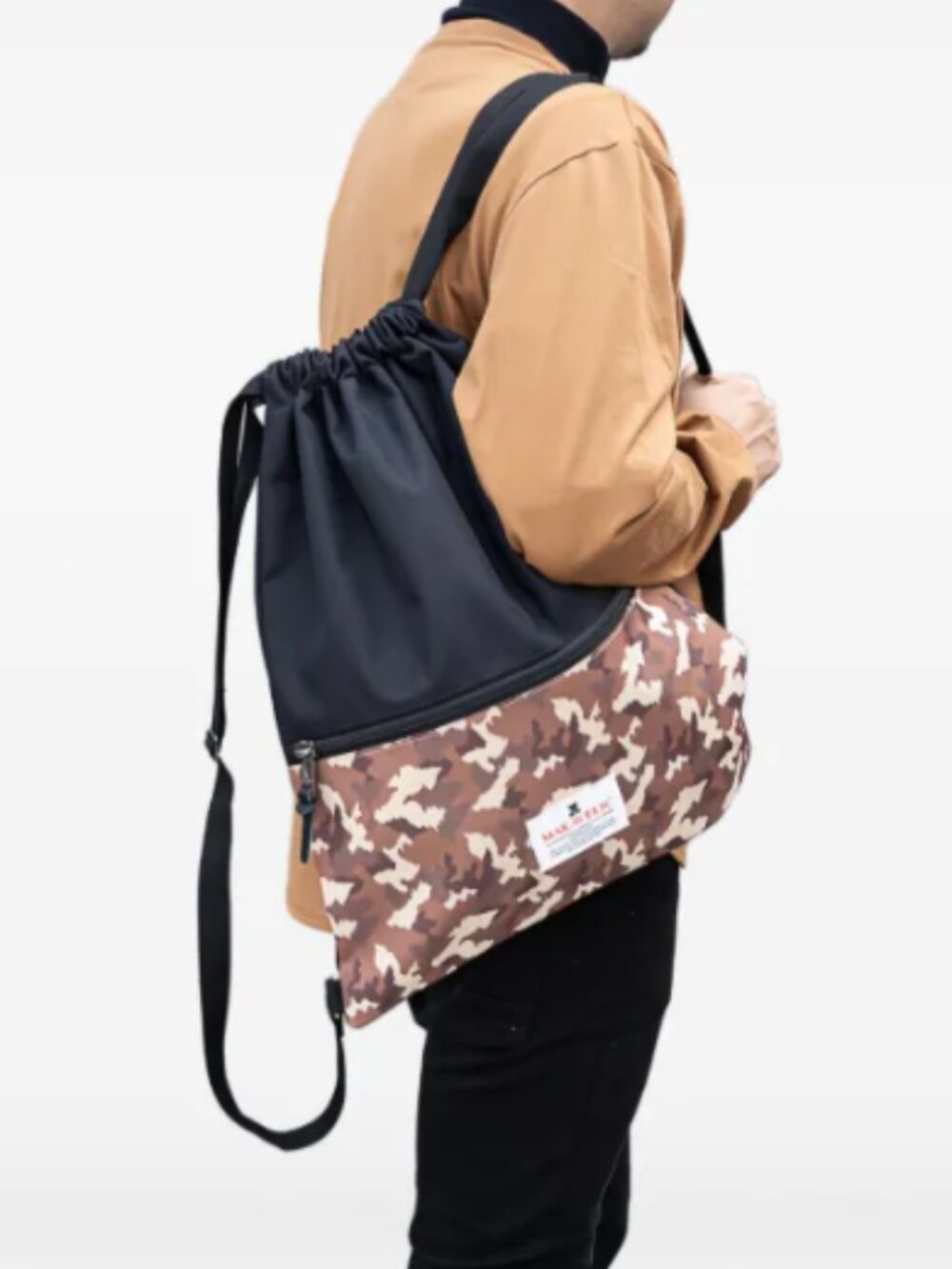 Makavelic Camouflage-Print Drawstring Backpack